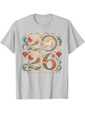 Men's T-Shirt 2026 Lunar Pattern With Decorative Lanterns And Leaping Horse