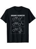 Men's T-Shirt Organic Chemistry Molecule Drawings With Scientific Flowchart And Classroom Symbols Shirt