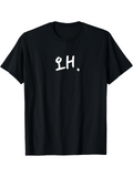 Men's T-Shirt Oh Handwritten White Letters Artistic Minimalism T Shirt