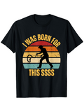 Men's T-Shirt I Was Born For This Ssss Retro Sunset With Whip And Cowboy Silhouette T Shirt