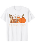Men's T-Shirt Beer Month Season Festive Drinks With Pumpkins Autumn Leaves Pumpkin