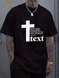 Men's T-Shirt What God Has Joined Together White Cross With Inspirational Quote Text