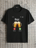 Men's T-Shirt Beer Is Calling With Foamy Golden Mugs And Phone Call Icons Beer