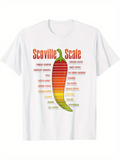 Men's T-Shirt Scoville Scale With Multicolored Gradient Chart And Hot Pepper