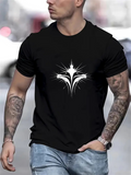 Men's T-Shirt Radiant Energy Pattern Among Dark Spiked Lines Starburst