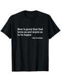 Men's T-Shirt Beer Is Proof That God Loves Us And Wants Us To Be Happy Quoted Statement On Black Cotton T Shirt