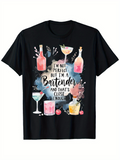 Men's T-Shirt Im Not Perfect But Im A Bartender Watercolor Cocktails And Colorful Drinks Glass