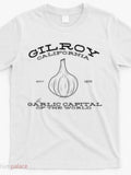 Men's T-Shirt Gilroy California Garlic Capital Sketch Underlined Garlic Bulb