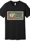 Men's T-Shirt Cuban Coffee Vintage Cup Sign With Coffee Beans Graphic