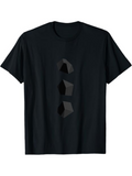Men's T-Shirt Geometric Shadows With Dim Faceted Shapes On Centerpiece Shirt
