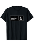 Men's T-Shirt Walking HR Violation Street Sign Icon With Pedestrian Graphic