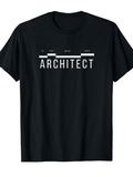 Men's T-Shirt Minimalist Construction Chart With Clean White Typography Architect