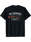 Men's T-Shirt M1 Garand Classic Rifle Design With Historical Text Elements