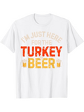 Men's T-Shirt Im Just Here For The Turkey And Cold Beer Mug
