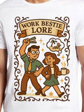 Men's T-Shirt Work Bestie Lore Office Fun Adventure With Coffee And Dreaming Workers