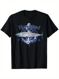 Men's T-Shirt Homestead Florida Striking Blue Shark Swimming Over Sea Waves