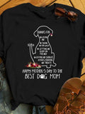 Men's T-Shirt Happy Mothers Day With Flowers Celebrating Love And Cute Dog