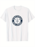 Men's T-Shirt Strathmere New Jersey Nautical Crest With Oars And Compass Emblem