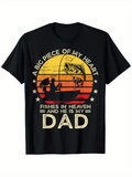 Men's T-Shirt A Big Piece Of My Heart Vintage Sunset Fishing With Dad