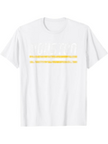 Men's T-Shirt Faded Yellow Stripes With Bold Layered Brush Stroke Motif