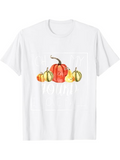 Men's T-Shirt Harvest Festive Pumpkins With Colorful Autumn Gourds On Crisp White Shirt Pumpkin