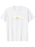 Men's T-Shirt Lake Bound Minimalist Waves With Crossed Wooden Oars White T Shirt