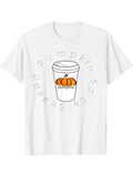 Men's T-Shirt Pumpkin Spice Season Coffee Cup With Orange Pumpkin Graphic