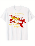 Men's T-Shirt Yes I Am Thinking About The Roman Empire Map Eagle Graphic Tee