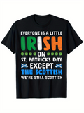 Men's T-Shirt Everyone Is A Little Irish With Shamrocks And Scottish Flags T Shirt