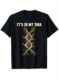 Men's T-Shirt Its In My Dna Roots With Botanical Forest Growing Double Helix Structure