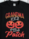 Men's T-Shirt Grandma Of The Patch Festive Halloween Pumpkins With Smiling Faces
