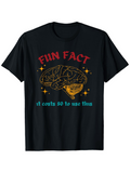 Men's T-Shirt Fun Fact Retro Gold Brain With Blue Star Accents Graphic Brain