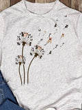 Men's T-Shirt Wild Blossoms And Playful Dogs Blowing In Summer Wind Dandelion