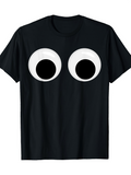 Men's T-Shirt Playful Cartoon Style Big Googly Eyes Graphic T Shirt