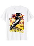 Men's T-Shirt Sunset Prairie With Wild Grasses Under Galloping Majestic Horse