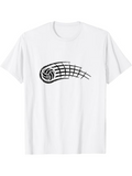 Men's T-Shirt Dynamic Spiral Grid Pattern Flowing Energy Comet