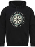 Men's Hoodie Ancient Norse Symbols In A Mystical Runes Circle Pattern