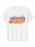 Men's T-Shirt Welcome To Kuala Lumpur Vibrant City Skyline With Iconic Landmarks
