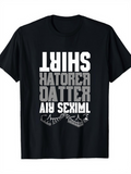 Men's T-Shirt Graphic Sneakers With Bold Text Print Design Shirt