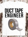 Men's T-Shirt Duct Tape Engineer Realistic Gray Silver Roll Of Tape