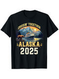 Men's T-Shirt Cruisin Together With Bear Mountains Sunset Reflection Alaska 2025 Cruise Ship