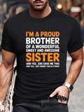 Men's T-Shirt Proud Statement With Humorous Words Bold Lettering On A Black T Shirt