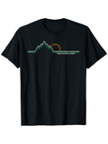 Men's T-Shirt Warm Sunset With Minimalist Mountain Range Graphic