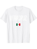 Men's T-Shirt Veracruz Mexican Flag Colors Centered Below Text