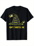 Men's T-Shirt Dont Throttle Me Curled Ethernet Cable Shaped Like Snake