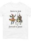 Men's T-Shirt Born To Jest Medieval Costume And Jousting Scene Two Figures