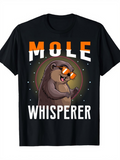 Men's T-Shirt Mole Whisperer Cool Cartoon Animal With Sunglasses Mole