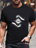 Men's T-Shirt Radiant Light Surrounded By Two Realistic Hands Eye