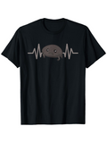 Men's T-Shirt Cute Smiling Axolotl With Heartbeat Line Design