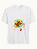 Men's T-Shirt Colorful Breakfast With Sliced Fruit Surrounded By Fresh Berries Plate